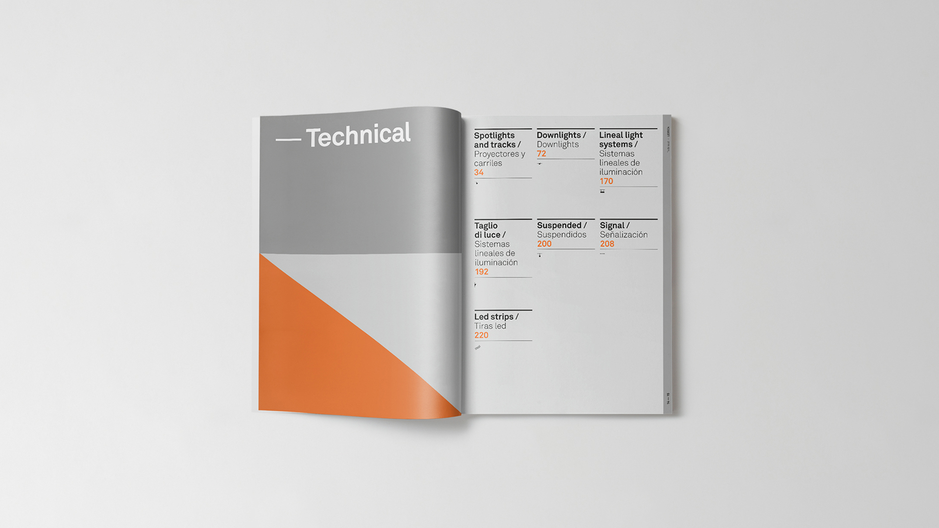 Diseño editorial para LEDS C4 por Nomon Design, agencia de branding, diseño gráfico y packaging de Barcelona.