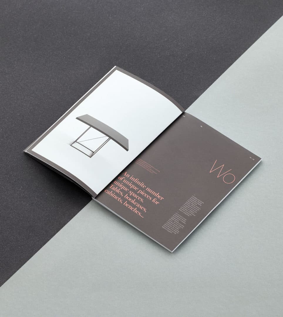 El diseño editorial refleja la personalidad de la empresa Aridi, por Nomon Design, agencia de branding, diseño gráfico y packaging de Barcelona.