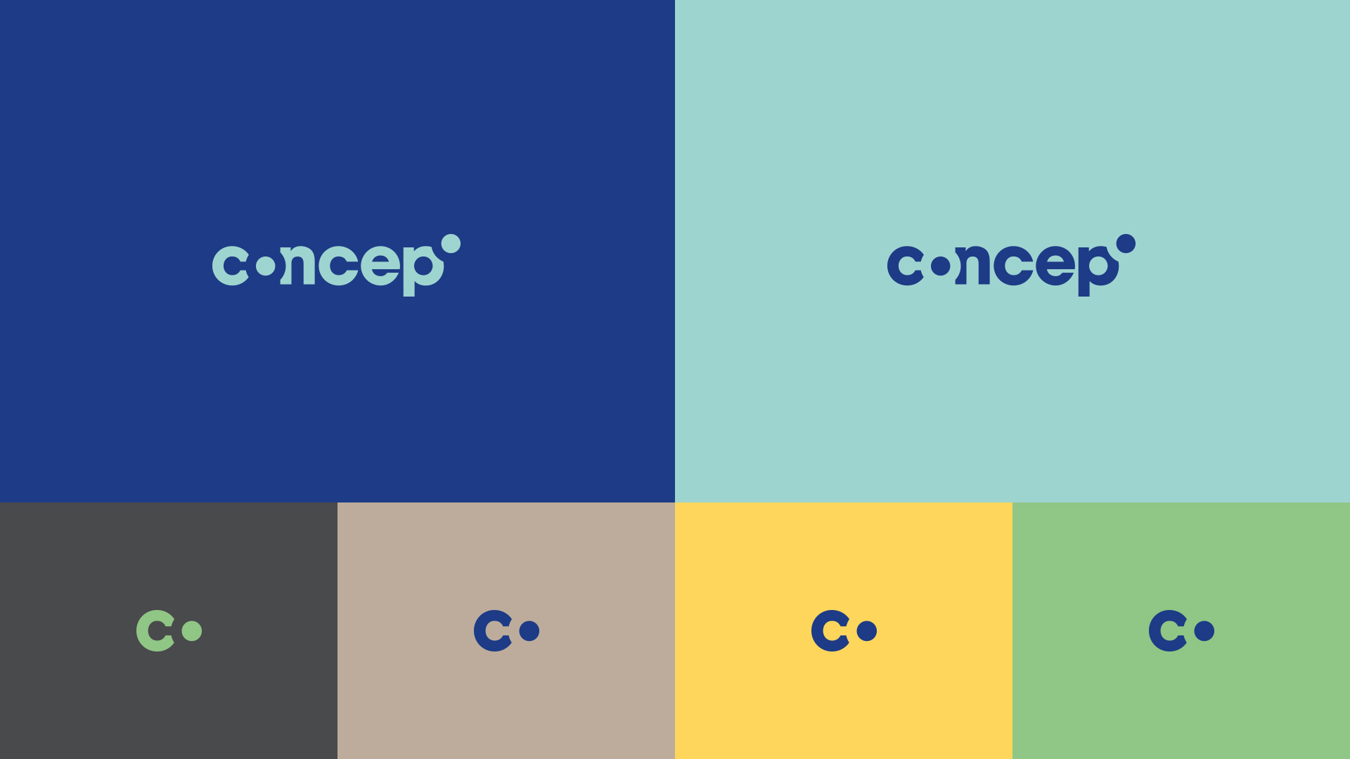 Cromática corporativa para Concep por Nomon Design, agencia de branding, diseño gráfico y packaging de Barcelona.