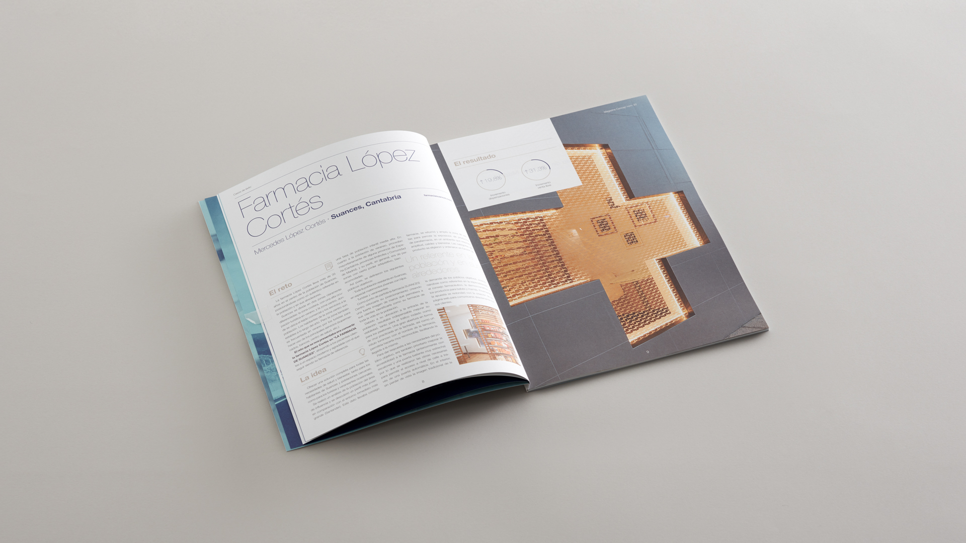 Contenidos del catálogo corporativo para Concep por Nomon Design, agencia de branding, diseño gráfico y packaging de Barcelona.