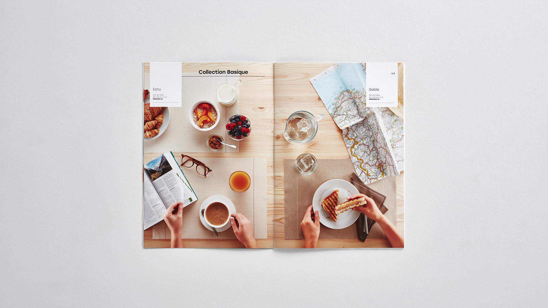 Dirección de arte e interiores de catálogo para MY DRAP realizado por Nomon Design, agencia de branding y packaging.