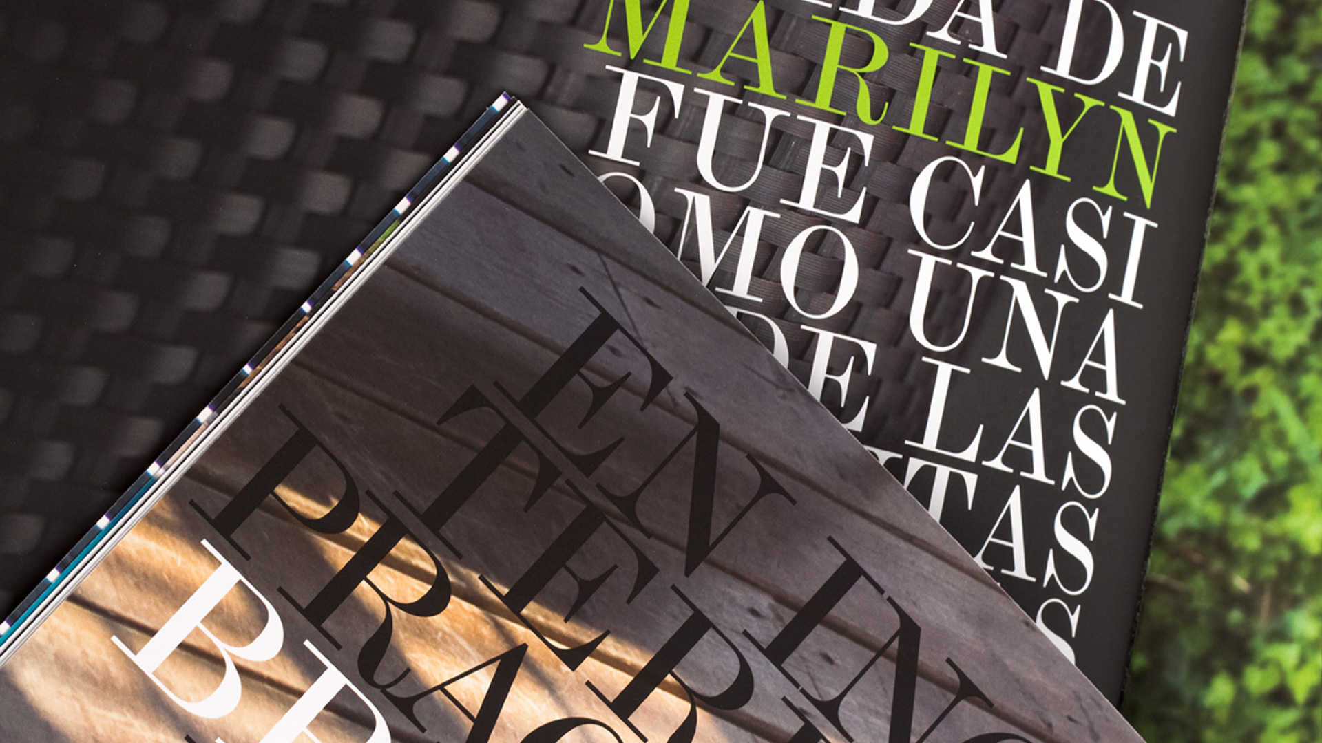 Detalle diseño editorial para el catálogo Outdoor Urban de Point por Nomon Design, agencia de branding