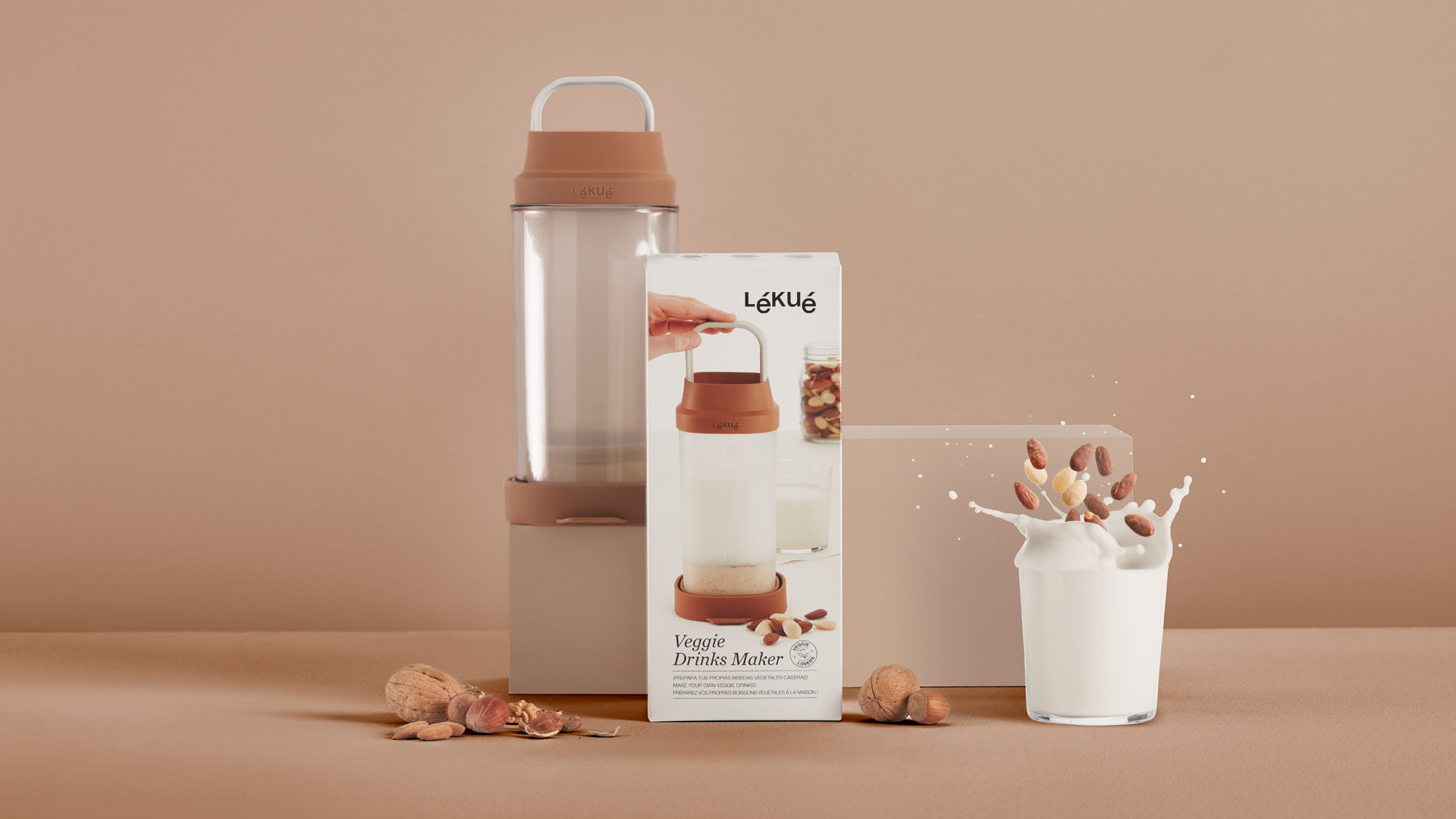 Diseño de packaging colección Veggie Tools de Lékué diseñado por Nomon Design, agencia de branding