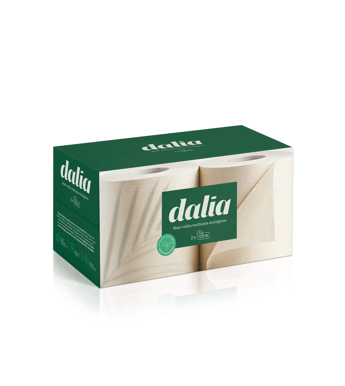 Packaging de la gama de productos de papel higiénico ecológico Dalia® por Nomon Design, agencia de branding