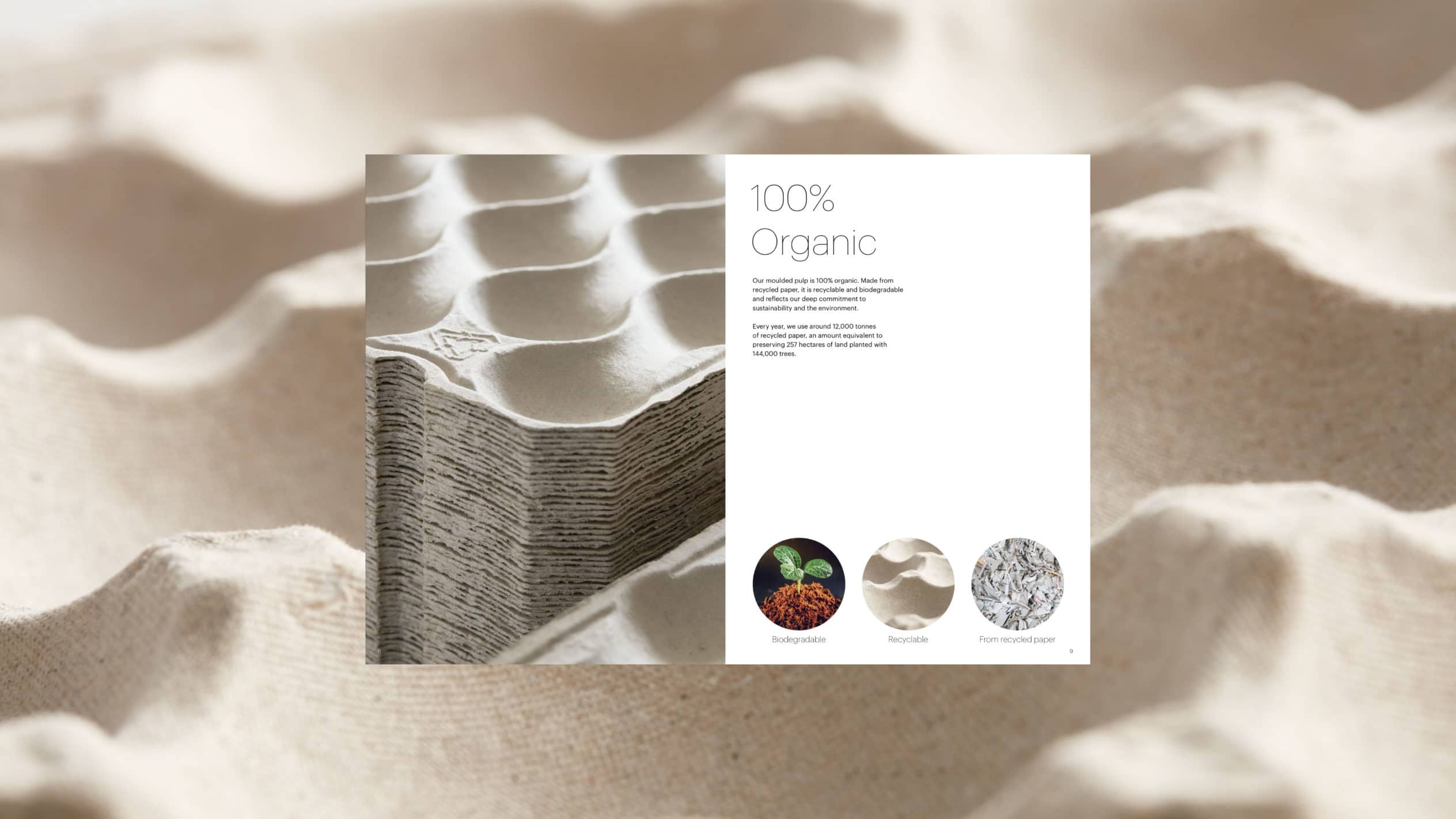 Detalle del catálogo corporativo y de producto de CIAT por Nomon Design, agencia de branding