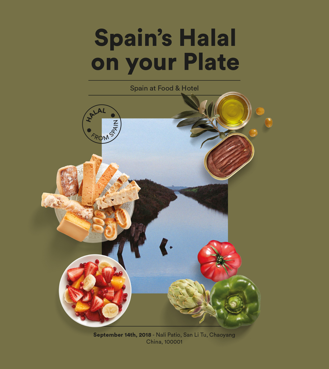 Imagen de Halal de la campaña de comunicación Tasting Spain de Nomon Design, agencia de branding, para ICEX Foods & Wines