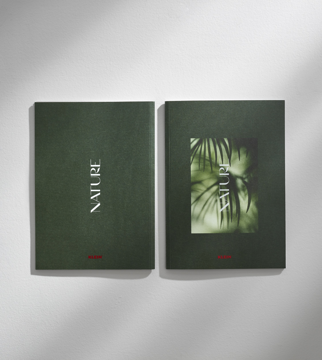 Diseño editorial de Nature by Klein por Nomon Design, agencia de branding
