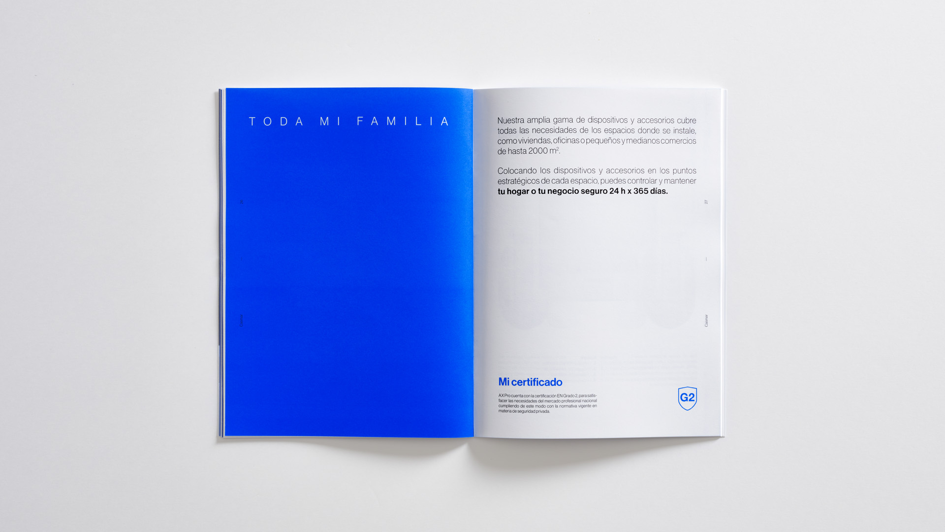 Aplicación el branding de Casmar en los materiales de comunicación de AX Pro