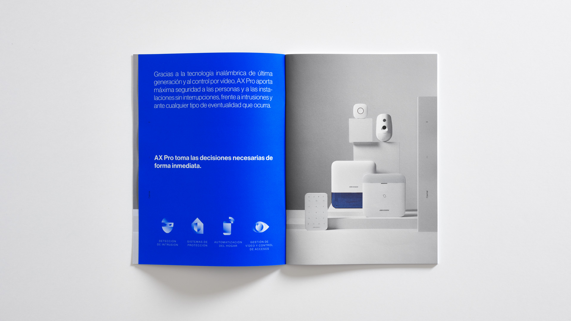 Detalle introducción del catálogo de producto AX Pro de Casmar por Nomon Design, agencia de branding