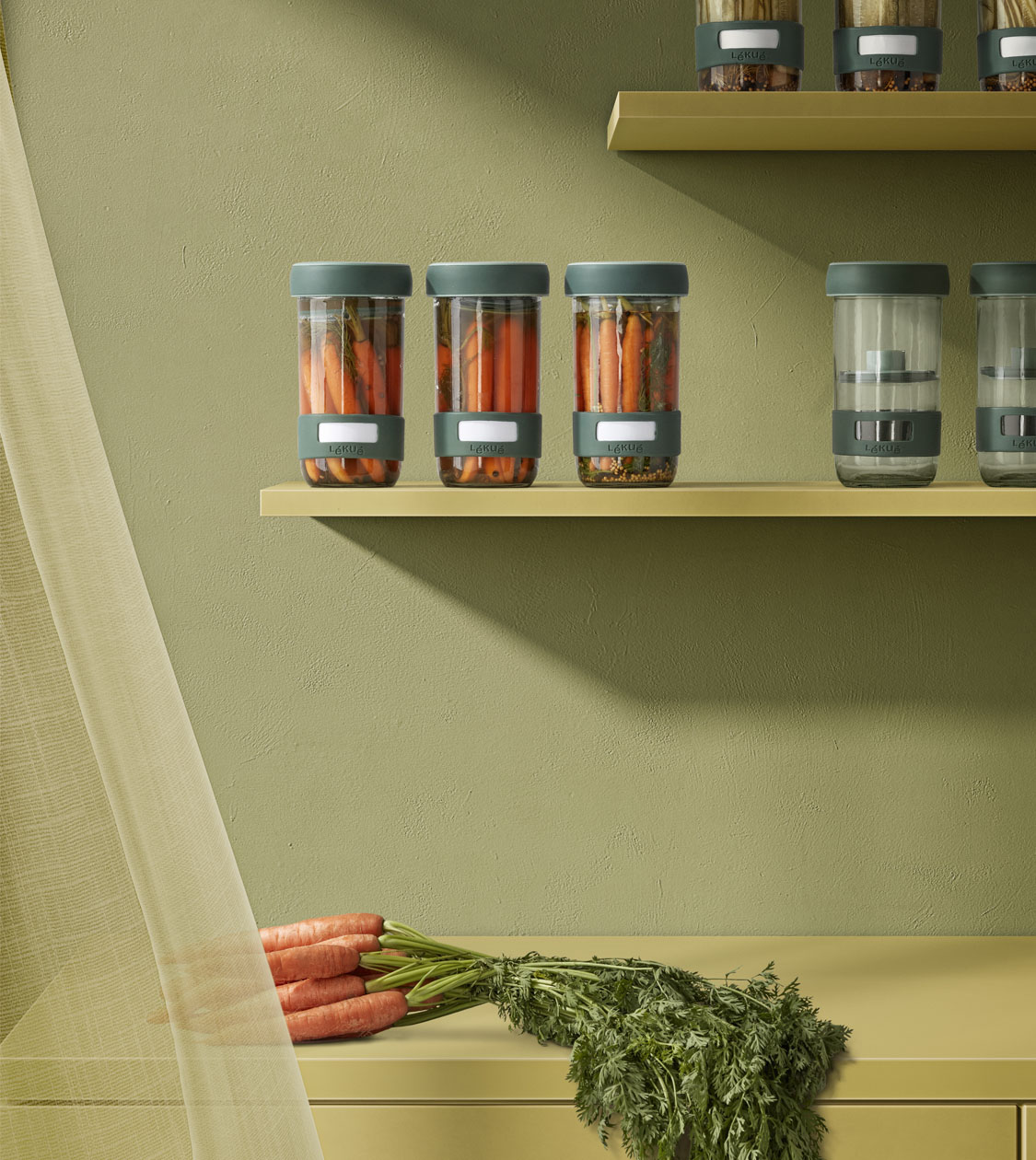 Detalle de la dirección de arte de la colección Veggie de Lékué