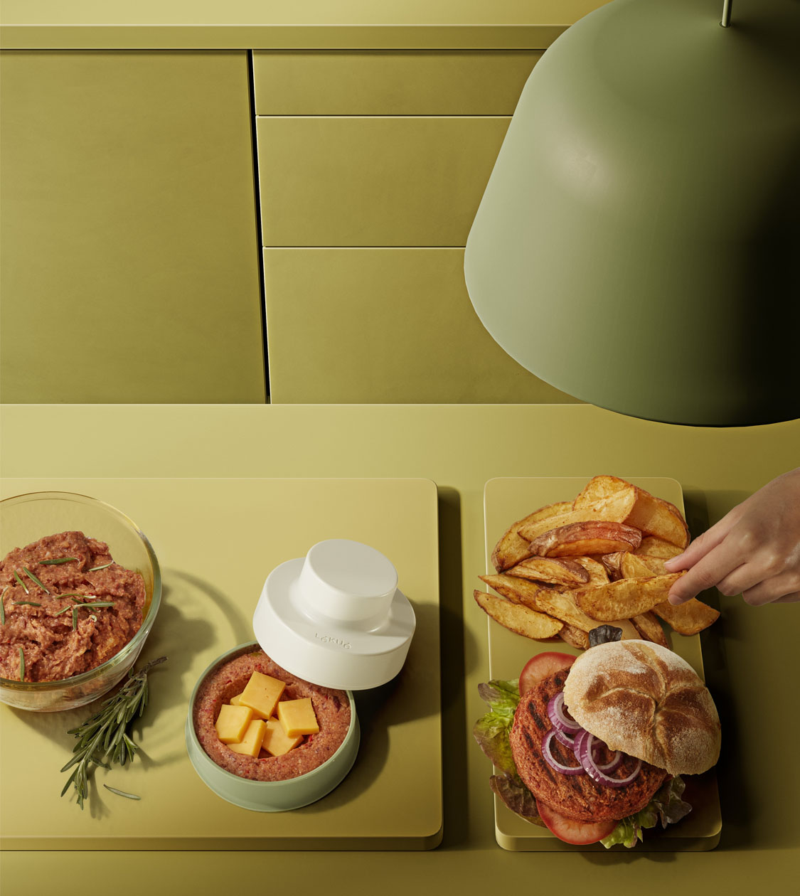 Detalle de la dirección de arte de la colección Veggie de Lékué por Nomon Design, agencia de branding