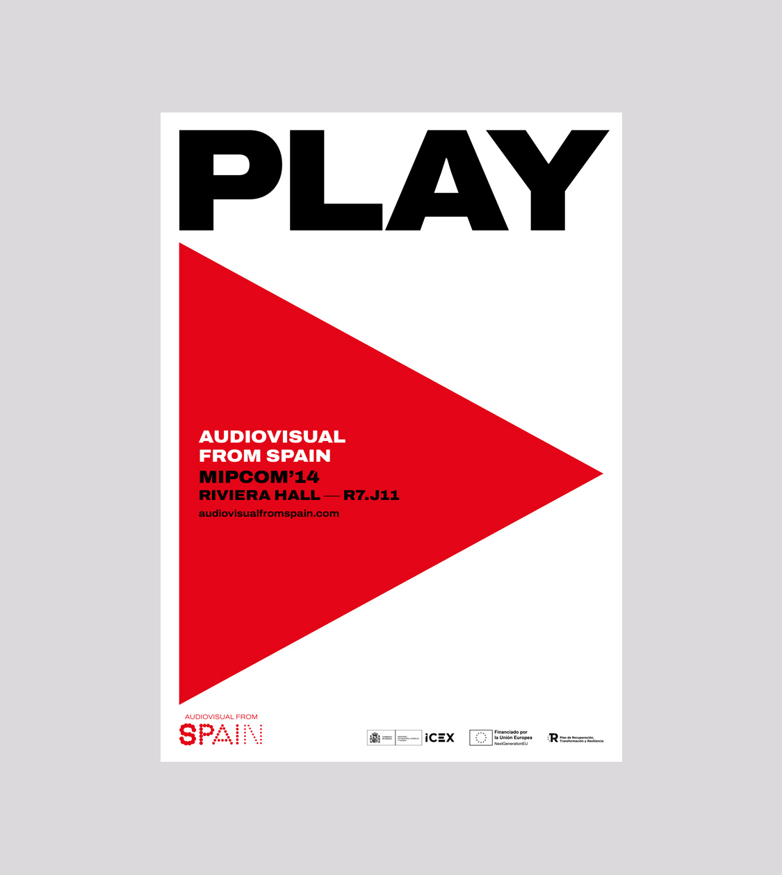 Imagen gráfica de Audiovisual from Spain de ICEX por Nomon Design, agencia de branding