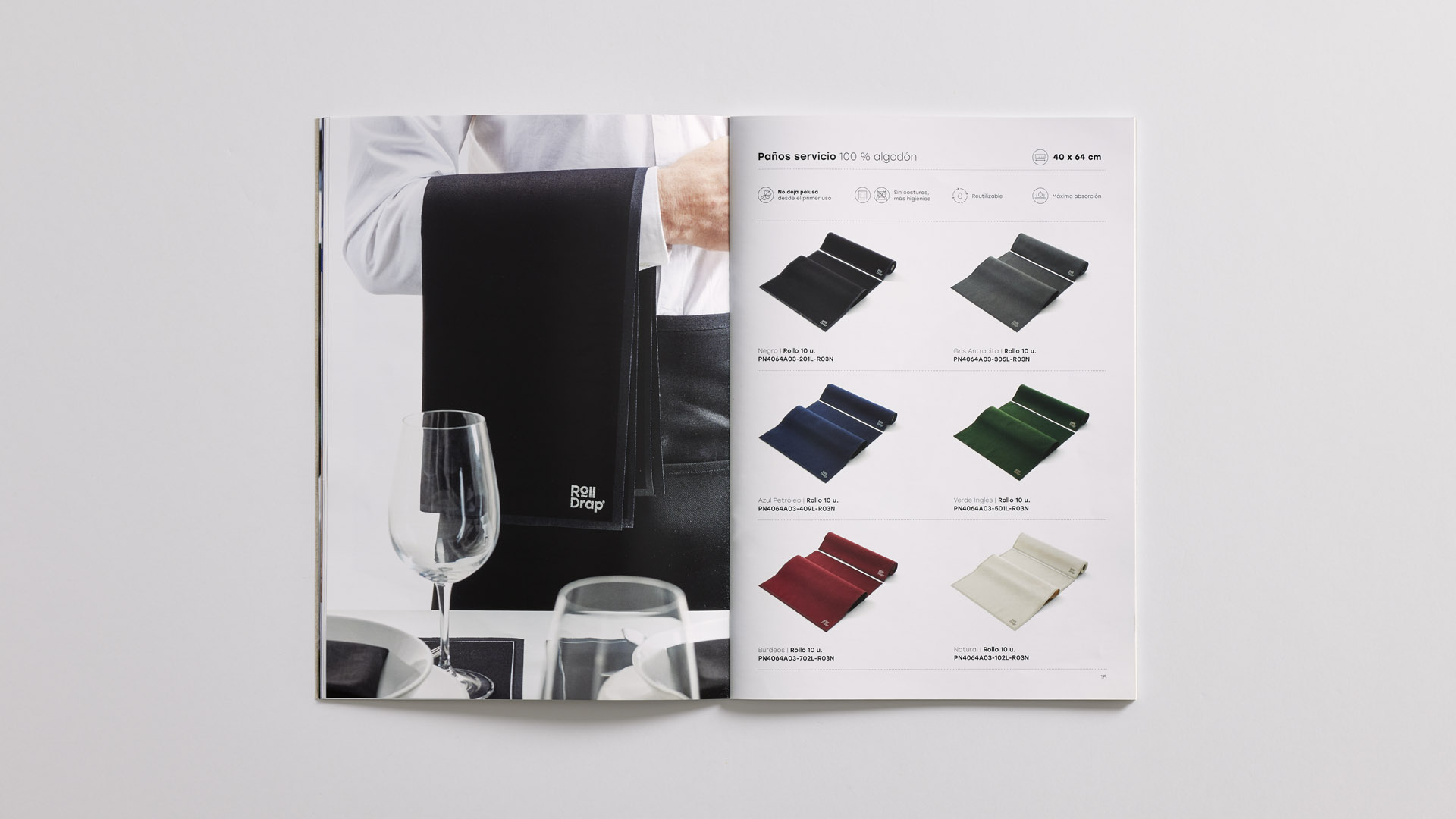 Colaboración de Martín Berasategui en el catálogo de Roll Drap por Nomon Design, agencia de branding
