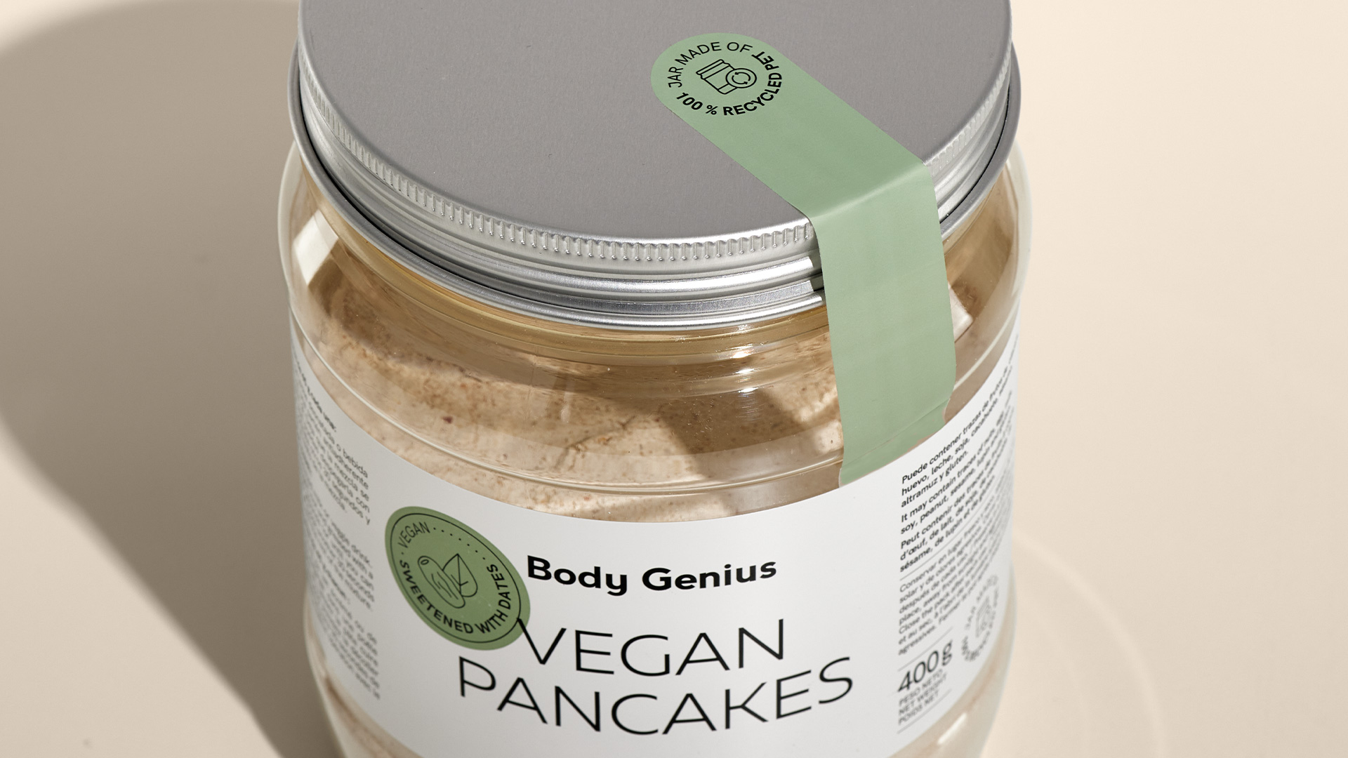 Detalle del packaging de la nueva gama Vegan de Body Genius