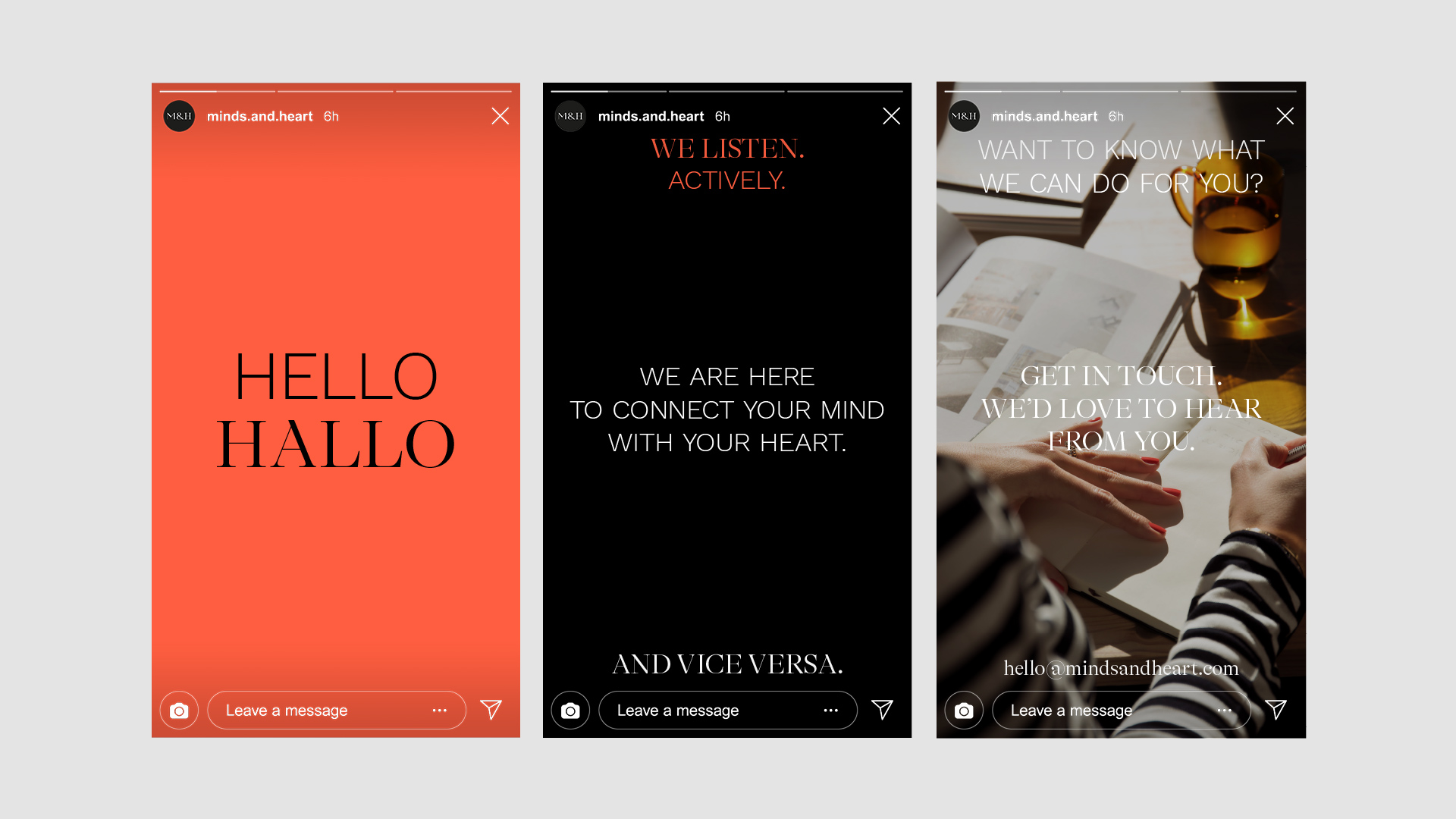Comunicación digital de Minds&Heart por NOMON DESIGN