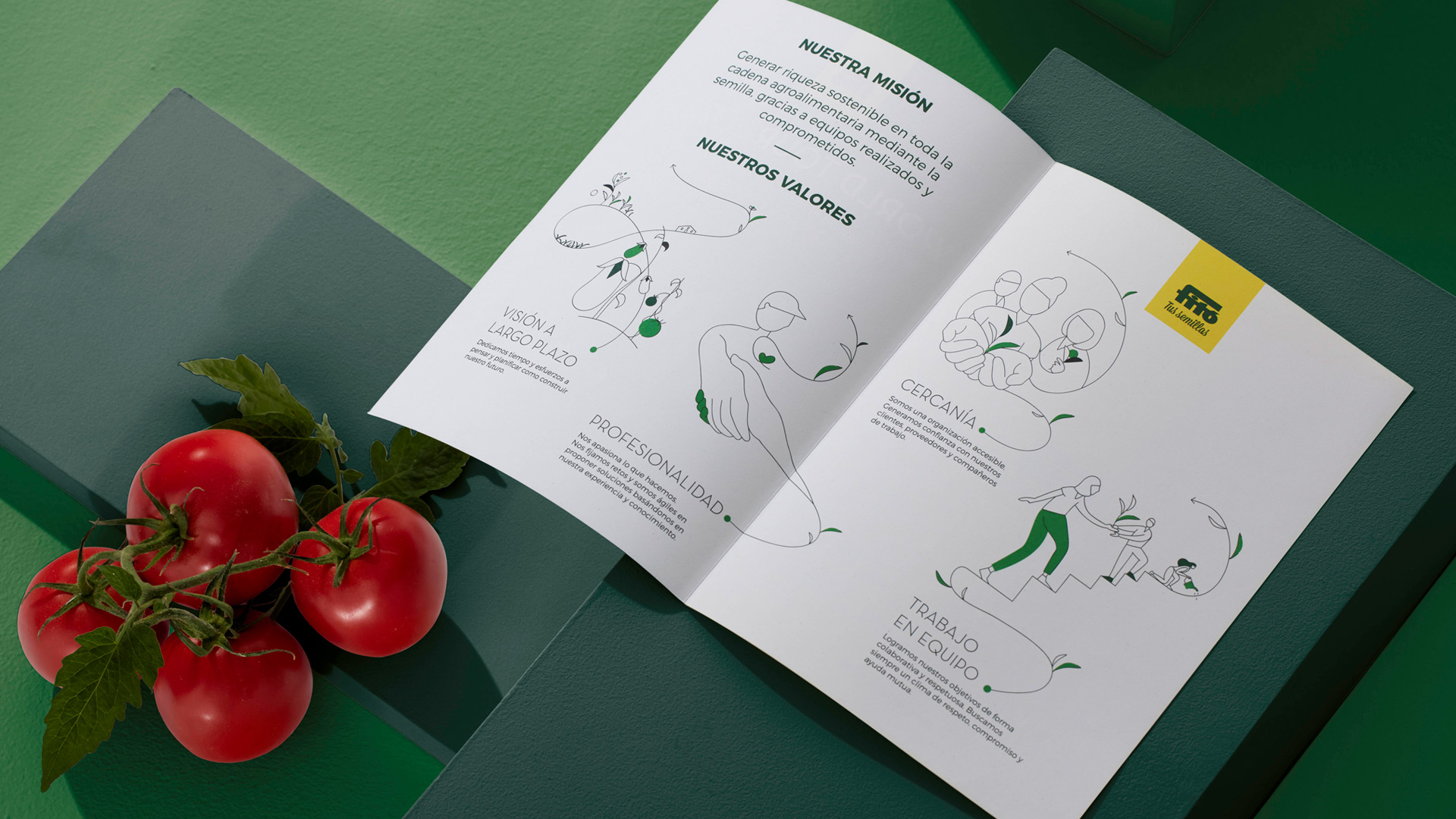 Materiales comunicación World Tour de Semillas Fitó por por NOMON DESIGN agencia de branding