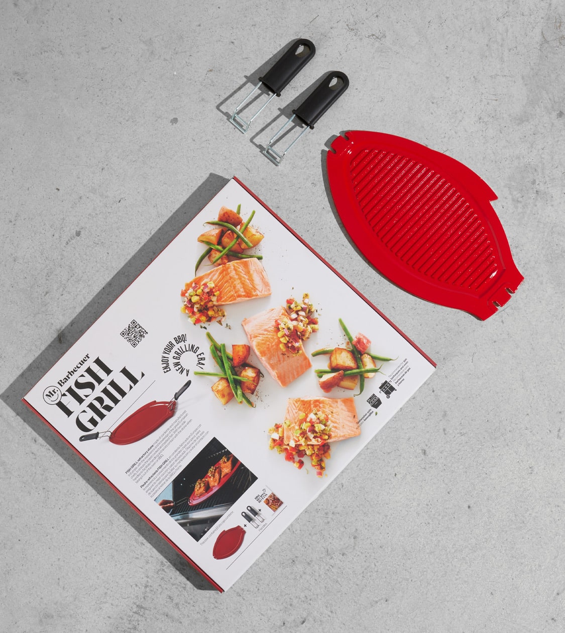 Aplicación del branding en el sistema visual de Mr. Barbecuer diseñado por Nomon Design