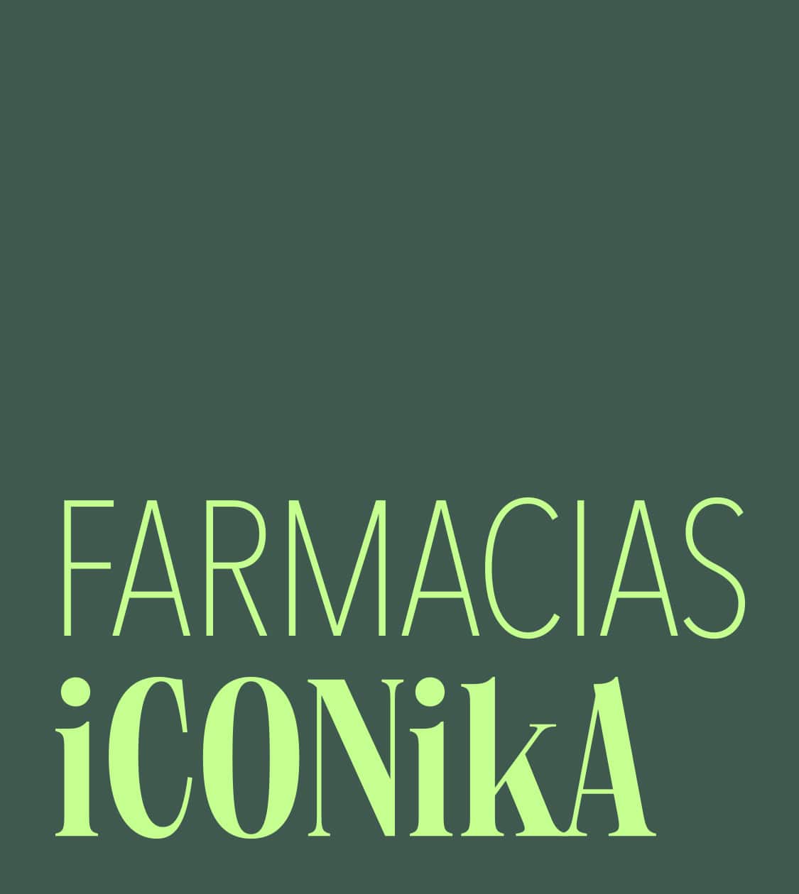 Imagen del branding de Farmacias Iconika diseñado por NOMON DESIGN, agencia de branding de Barcelona,