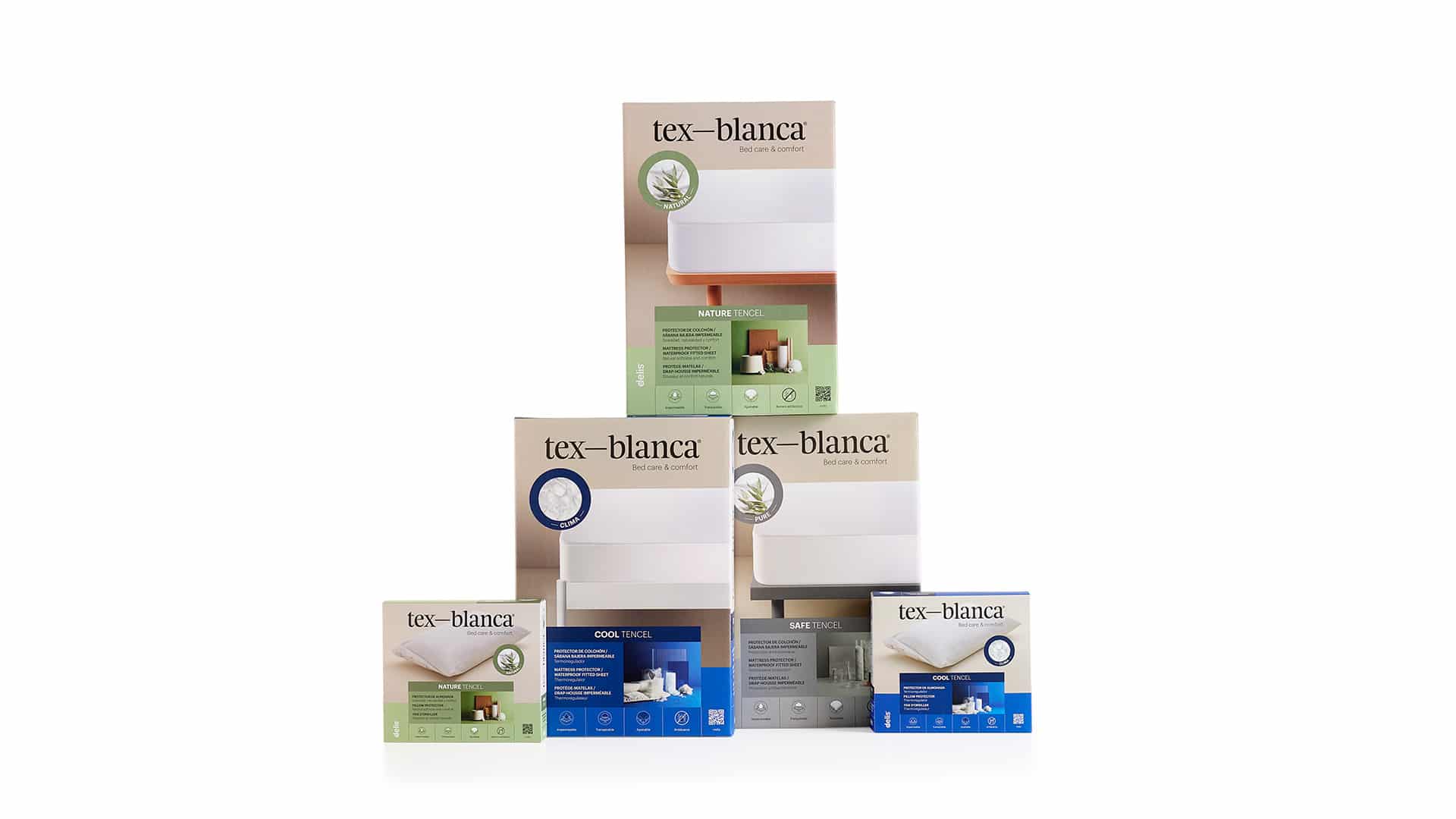 Packaging para Tex-Blanca diseñado por Nomon Design, agencia de branding