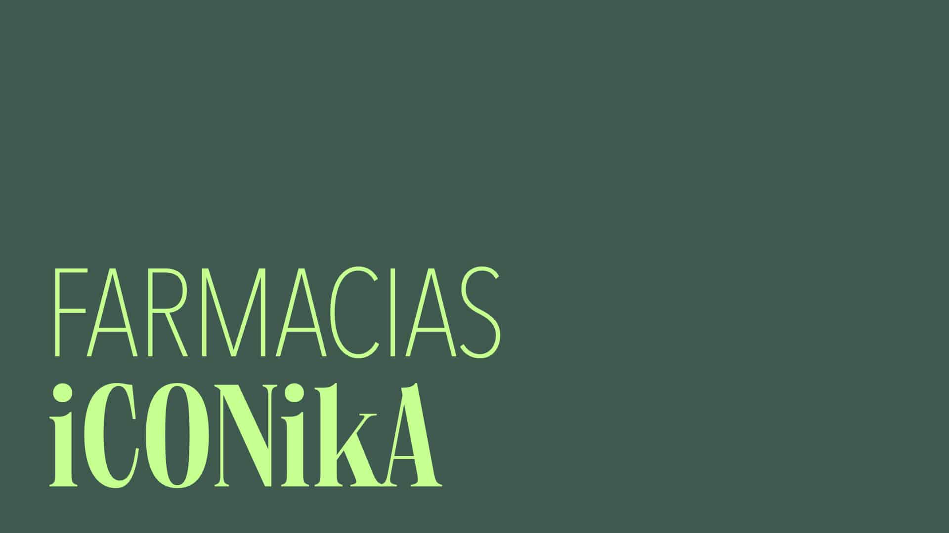 Branding de Farmacias Iconika diseñado por NOMON DESIGN, agencia de branding de Barcelona