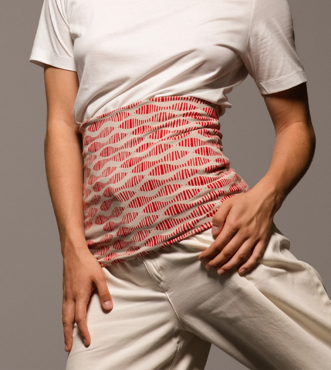 Imagen de un haramaki estampado, dirección de arte del nuevo branding Happy Belly Barcelona por NOMON DESIGN