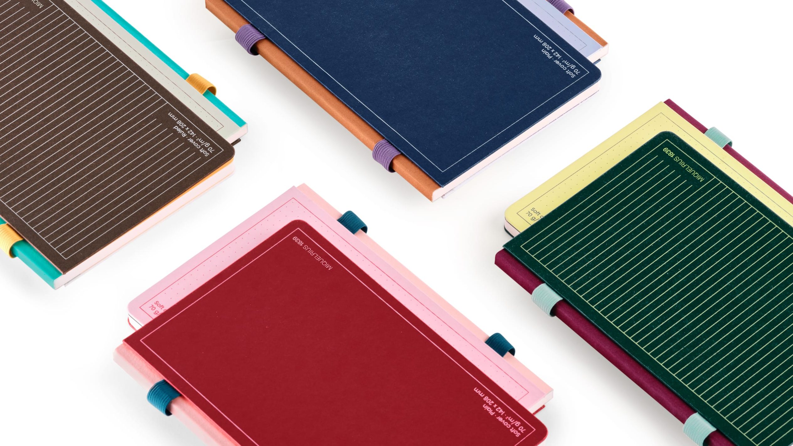 Diseño de producto gráfico para la colección Paper Lovers de Miquelrius desarrollado por Nomon Design, agencia de branding, diseño gráfico y packaging en Barcelona.